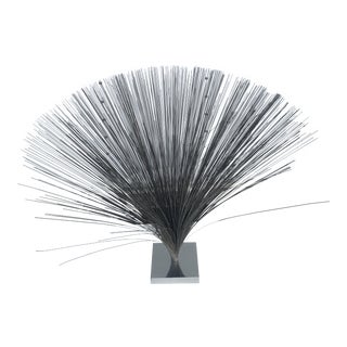 Harry Bertoia Style Kinetic Metal Wire Spray Sculpture For Sale