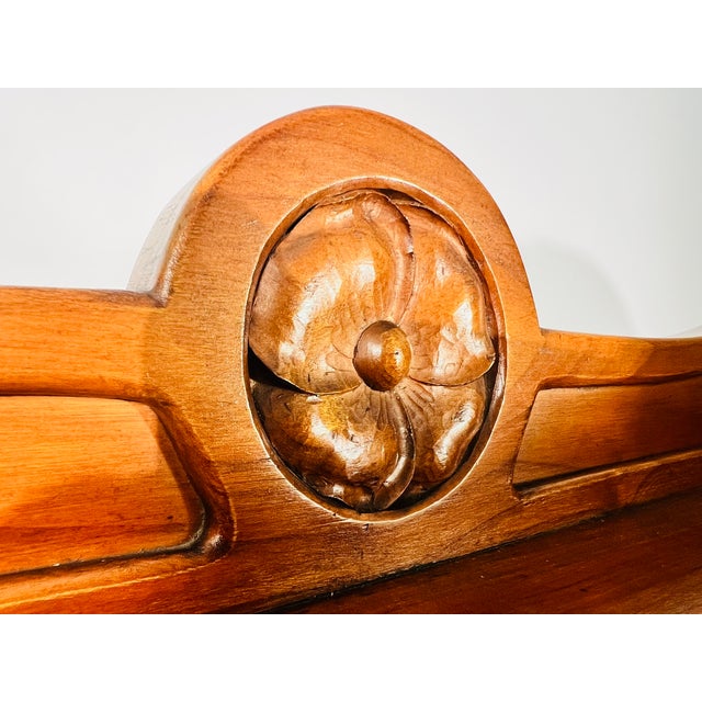 Art Nouveau Walnut Veneered Cabinet with Mirror Top from Nic. Eckel Kaiserslautern, 1890s For Sale - Image 10 of 18