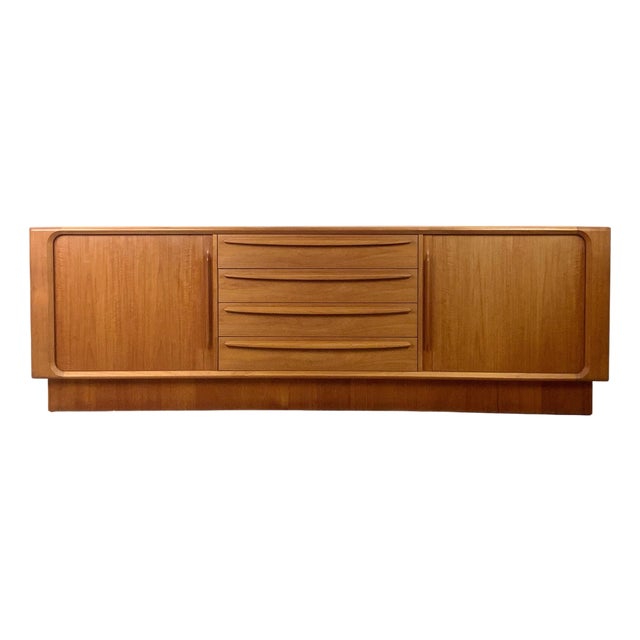 Bernhard Pedersen & Søn Danish Teak Tambour Door Credenza For Sale