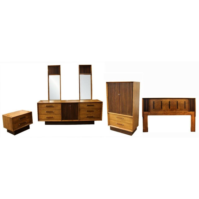 Mid Century Modern Lane Rosewood Bedroom Set Dresser ...