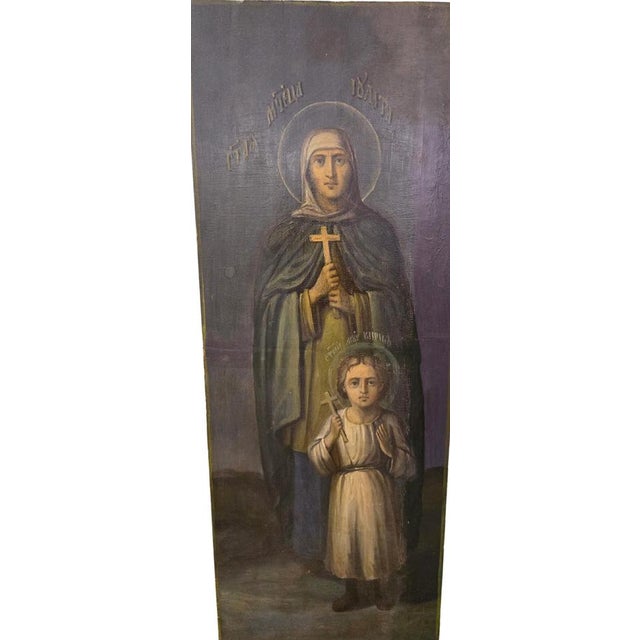 19th Century Orthodox Icon Martyr Iolita and Kirill, 1860 For Sale - Image 14 of 14