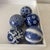 Set of five blue and white Export ironstone Chinoiserie decorative spheres.