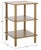 Contemporary Dilyn Bobbin 3 Shelf Accent Table in Desert Brown For Sale - Image 3 of 7
