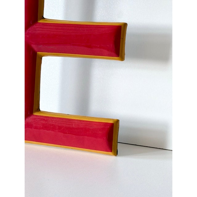 1960s Vintage Enamel Letter E, 1960 For Sale - Image 5 of 10