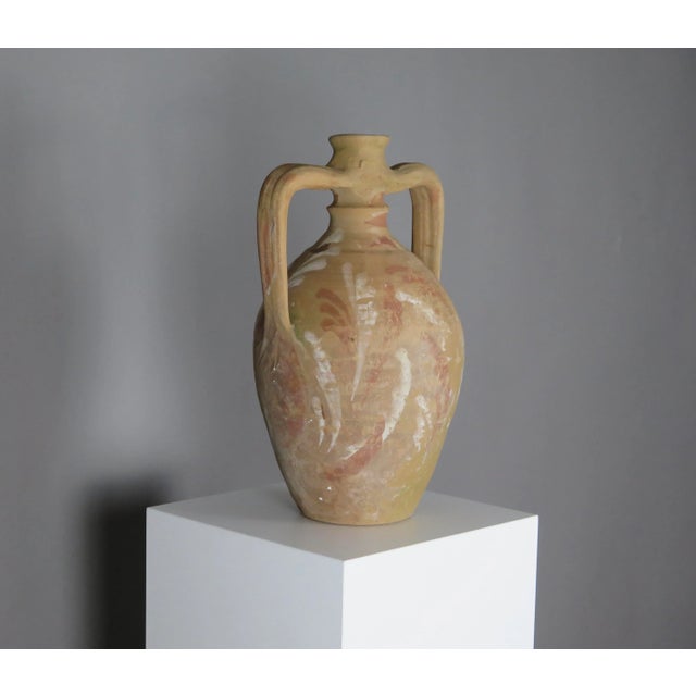 Antique 1920s Rustic Mediterranean Clay Vase For Sale - Image 4 of 9