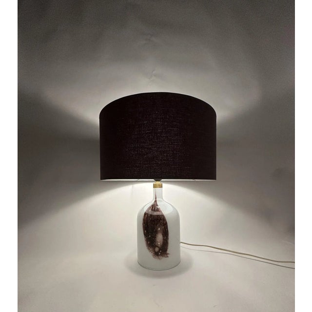 Symmetrical Glass Table Lamp by Michael Bang for Holmegaard, Denmark, 1970s For Sale - Image 11 of 12