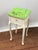 1930s Petite Shabby Chic Queen Anne Style 1930s End Table For Sale - Image 5 of 12
