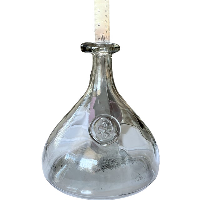 Transparent Mid 20th Century Ole Winther for Holmegaard “Viking” Glass Decanter For Sale - Image 8 of 9