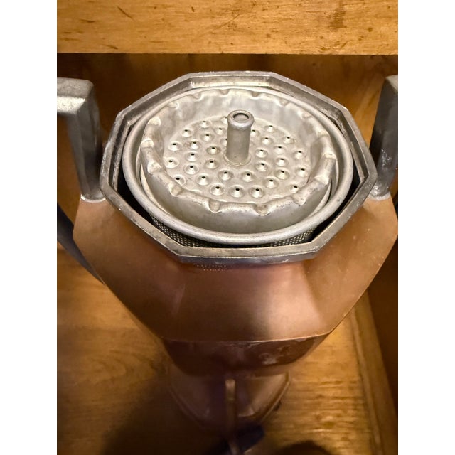 Copper 1930s Beautiful Art Deco Copper Percolator, Creamer and Sugar Set For Sale - Image 8 of 12