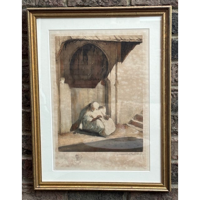 1910s Orientalist Alméric Joseph Lobel-Riche (1877-1950) Aquatint With Remarque For Sale - Image 9 of 15