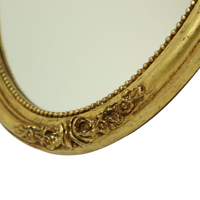 Hollywood Regency Golden Mirror Oval Deknudt Classic For Sale - Image 16 of 16