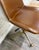 World Market Marina Cognac Brown Faux Leather Adjustable Swivel Office Chair For Sale - Image 4 of 14