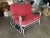 1940s Aluminum Patio/Outdoor Sled Base Rocking Slinder Loveseat Sofa For Sale - Image 5 of 5