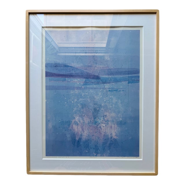 1980s Original Gerald Brommer Monotype Print Landscape Series 9 Signed Framed For Sale