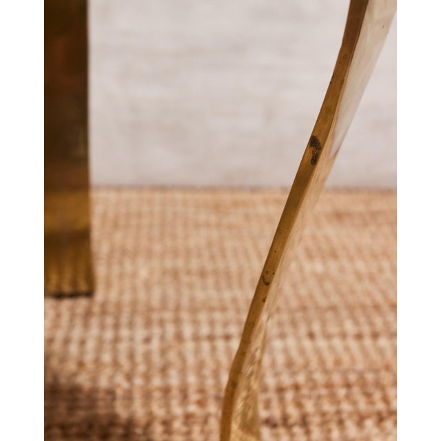 Green 1960s Green and Brass Side Table Attributed to Arturo Pani For Sale - Image 8 of 14