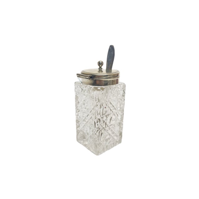 German Biedermeier Mustard Container with Spoon, 1930s, Set of 2 For Sale - Image 9 of 10