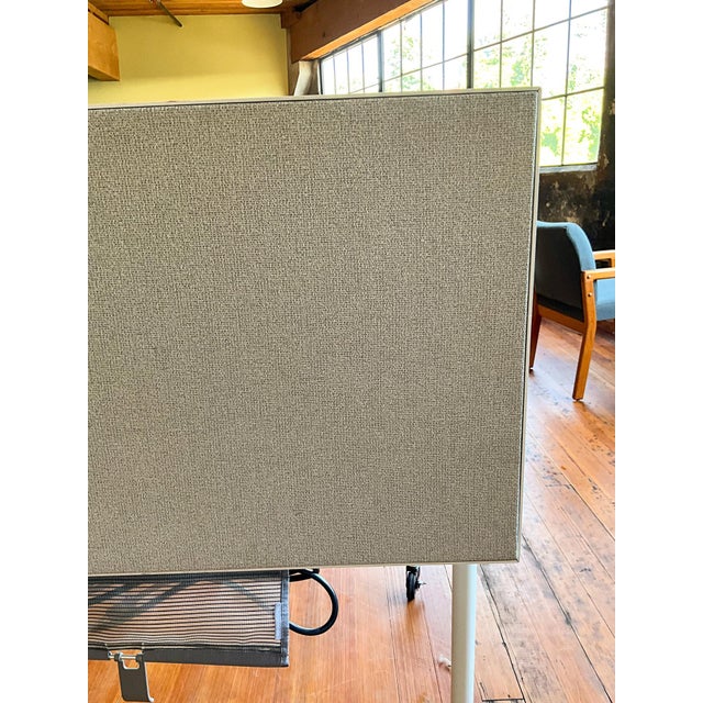 Knoll Desk With Fabric Privacy Barrier For Sale - Image 15 of 17