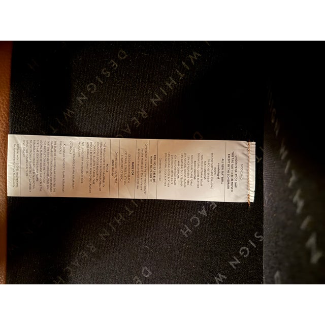 New DWR Como Sofa (92"), Ottoman & Comolino Chair in Raise Canyon Leather For Sale - Image 10 of 11