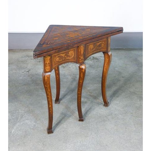 Opening Console Table in Inlaid Wood, 1800 For Sale - Image 11 of 18