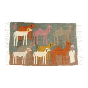 Vintage Egyptian Kilim Tapestry Rug - 02'02 X 03'04