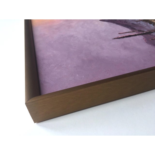 Vintage Mid Century "Desert Landscape" Ruth Noland Framed Original Oil Painting For Sale - Image 10 of 13