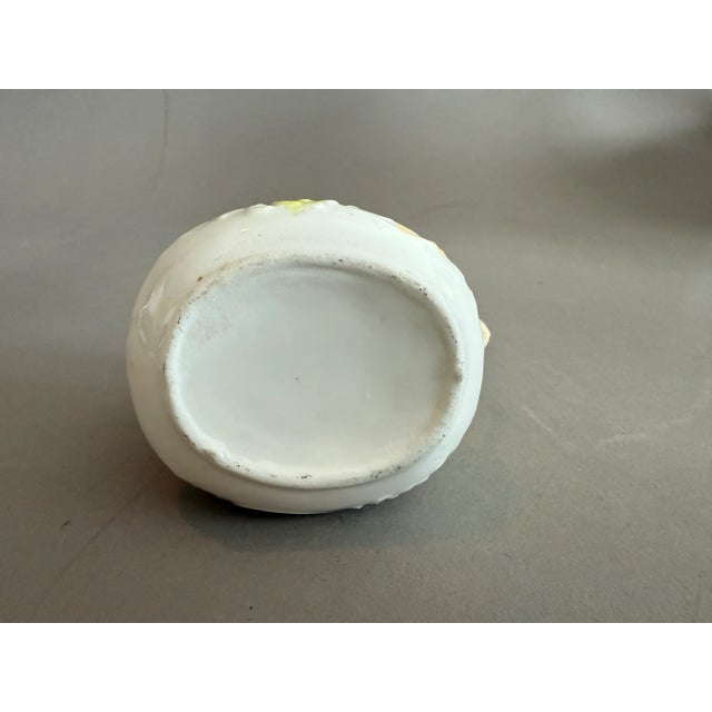 White Antique Creamer Porcelain Transfer Ware Purple White Gilt Flowers For Sale - Image 8 of 9