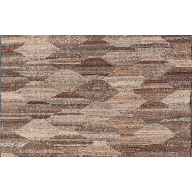 Hand-Woven Wool Flatweave Kilim by Keivan Woven Arts 6'9 X 9'8 For Sale - Image 9 of 13