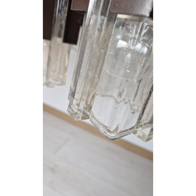 Metal Cubick Chandelier in Chrome Iron and Glass by Gaetano Sciolari for Sciolari, 1960s For Sale - Image 7 of 18