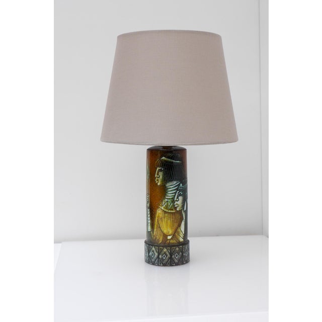 Large Vintage Scandinavian Pottery Table Lamp by Bonnie Rehnqvist, 1970s For Sale - Image 11 of 16