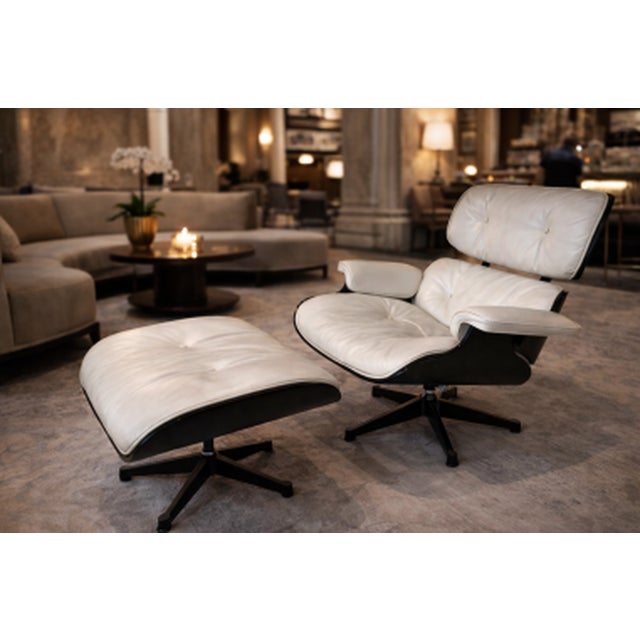 Set of Vintage Lounge Chair and Ottoman by Charles and Ray Eames, 1950s For Sale - Image 11 of 16