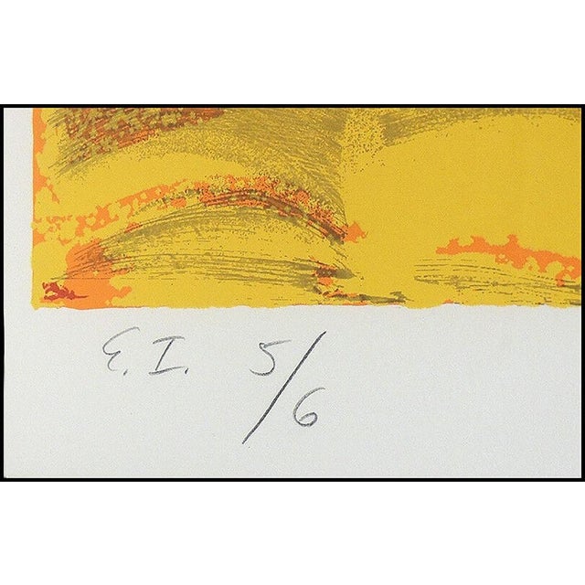 Late 20th Century Late 20th Century Nicola SIMBARI Embossed Color Serigraph Large Signed Cheval Blanc Horse Artwork, Nicola Simbari For Sale - Image 5 of 6