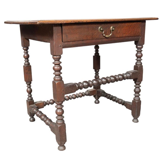William and Mary Oak Tavern Table For Sale - Image 4 of 9