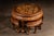 Chinese Antique Carved Chinese Nesting Tea Table With Four Stools For Sale - Image 3 of 9