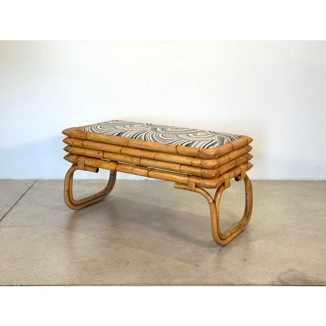 Bamboo Rocking Bench in the style of Vivai Del Sud, 1970s For Sale - Image 14 of 14
