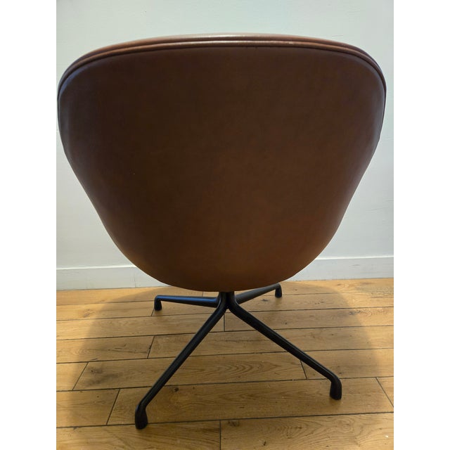 Hay About a Lounge Chair 81 in Brown Leather, Aal81 For Sale In New York - Image 6 of 7