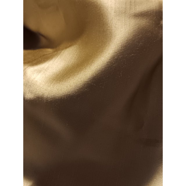 1980s Last call.1980s Scalamandre Gold Silk Satin Fabric-2+ Yards For Sale - Image 5 of 10