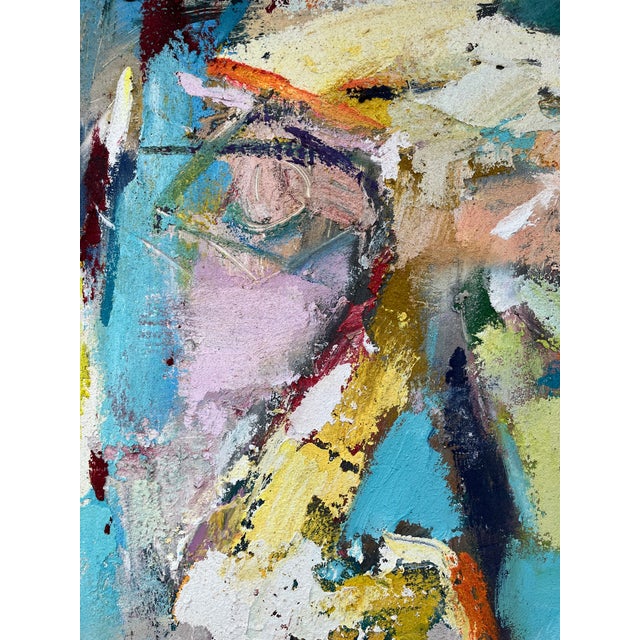 2020s Contemporary Abstract Expressionist Portrait Original Oil Painting For Sale - Image 5 of 12