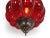 Vintage Indian Red Glass Pumpkin Pendant Light For Sale - Image 4 of 5