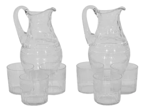 Swedish Glass Set, 1880s, Set of 8