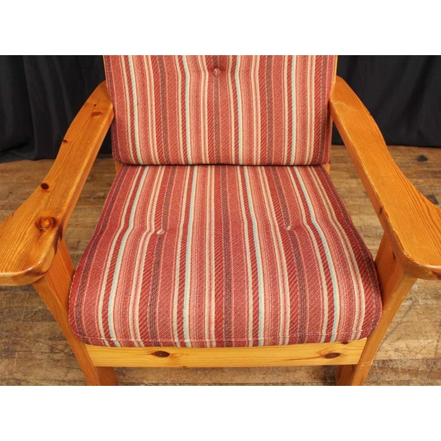 Vintage Scandinavian Pine Lounge Chair For Sale In Providence - Image 6 of 11