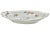 Hand painted eight inch vintage oval porcelain bowl tray catchall with a vibrant spring floral design in rose, purple,...