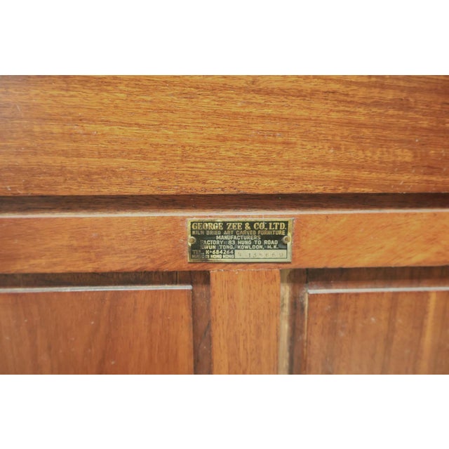 1960s George Zee Teak and Brass Flip-Top Cocktail Bar Cabinet For Sale - Image 14 of 16