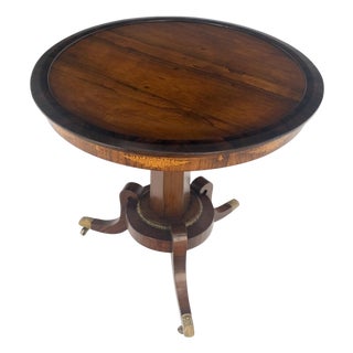 Antique c1880s Round Tripod Base Rosewood Lamp Side Table Stand MINT! For Sale