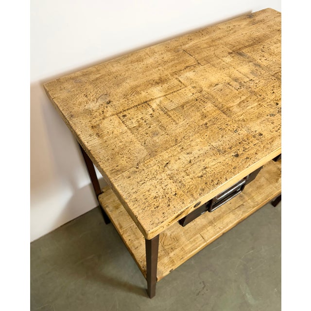 Vintage Industrial Worktable, 1960s For Sale - Image 11 of 18