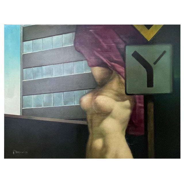 Erwin Mackowiak, Nude, Oil on Canvas, 1975 For Sale