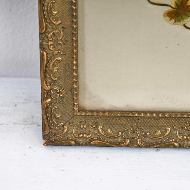 Votive Embroidery Artwork Flowers, 2000s, Textile, Framed For Sale - Image 3 of 5