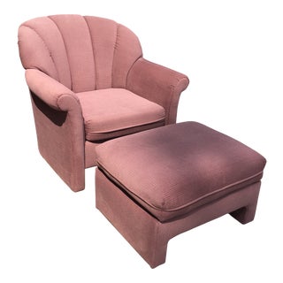 1970s Vintage Lounge Chair & Ottoman For Sale