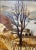 Rustic European 20th Century French Winter Village Landscape Painting For Sale - Image 3 of 7