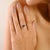 VRJewels Minimalist 14k White Gold Emerald-Cut Natural Blue Sapphire Wave Ring Size 5 For Sale - Image 4 of 14