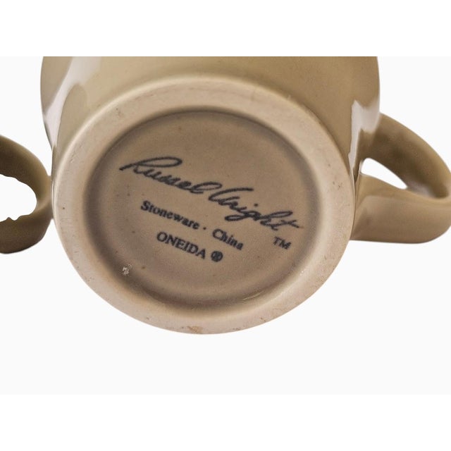 Ceramic Russel Wright Oneida 4-1/2" Tall Mugs - Set of Two - Gray - Euc - New - Unused For Sale - Image 7 of 8